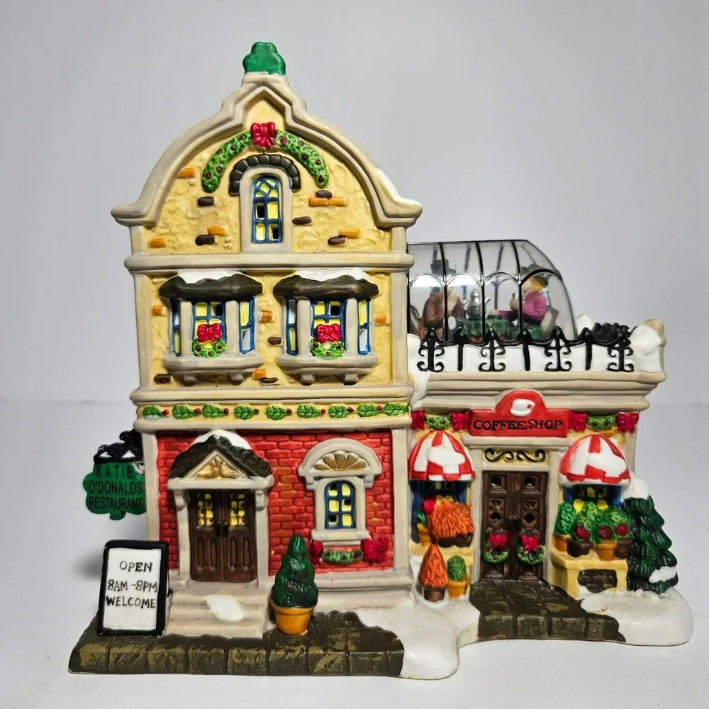 Carole Towne 2004 Katie O'Donald's Restaurant Lighted Christmas Village House